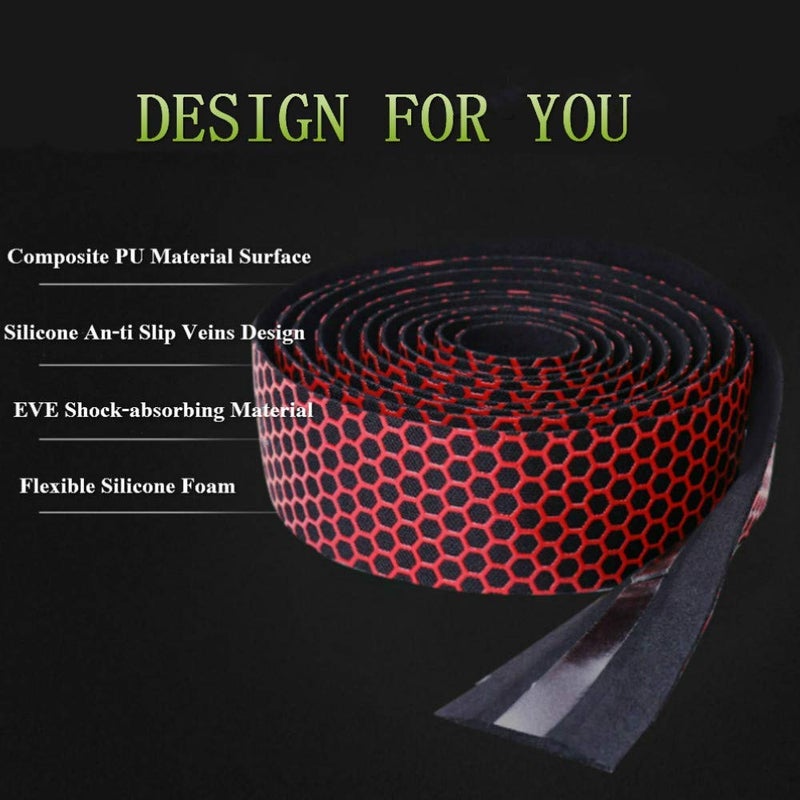 Emoly Road Bike Handlebar Tapes EVA Bicycle Bar Tape for Cycling Handle Wraps for Touring Cycling -Greenï¼Œ2 Rolls - Image 4